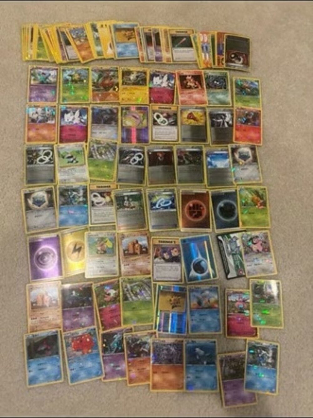 120 Pokemon Card Lot Korean Crystal Shard XY Black & White Era Bulk TCG Bundle